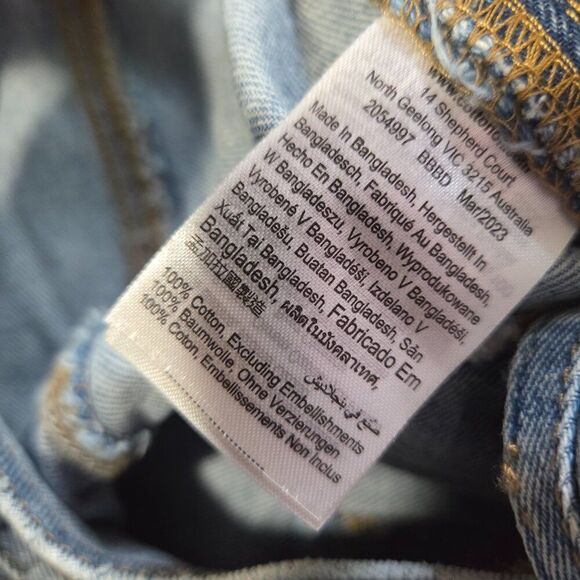 EUC LIKE NEW COTTON ON DENIM SHORTALL / SHORT OVERALL SIZE US 2 / XXS - Picture 13 of 16